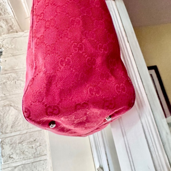 Gucci Vintage Red Monogram Canvas Tote Bag 8.5”EUC - Picture 10 of 16